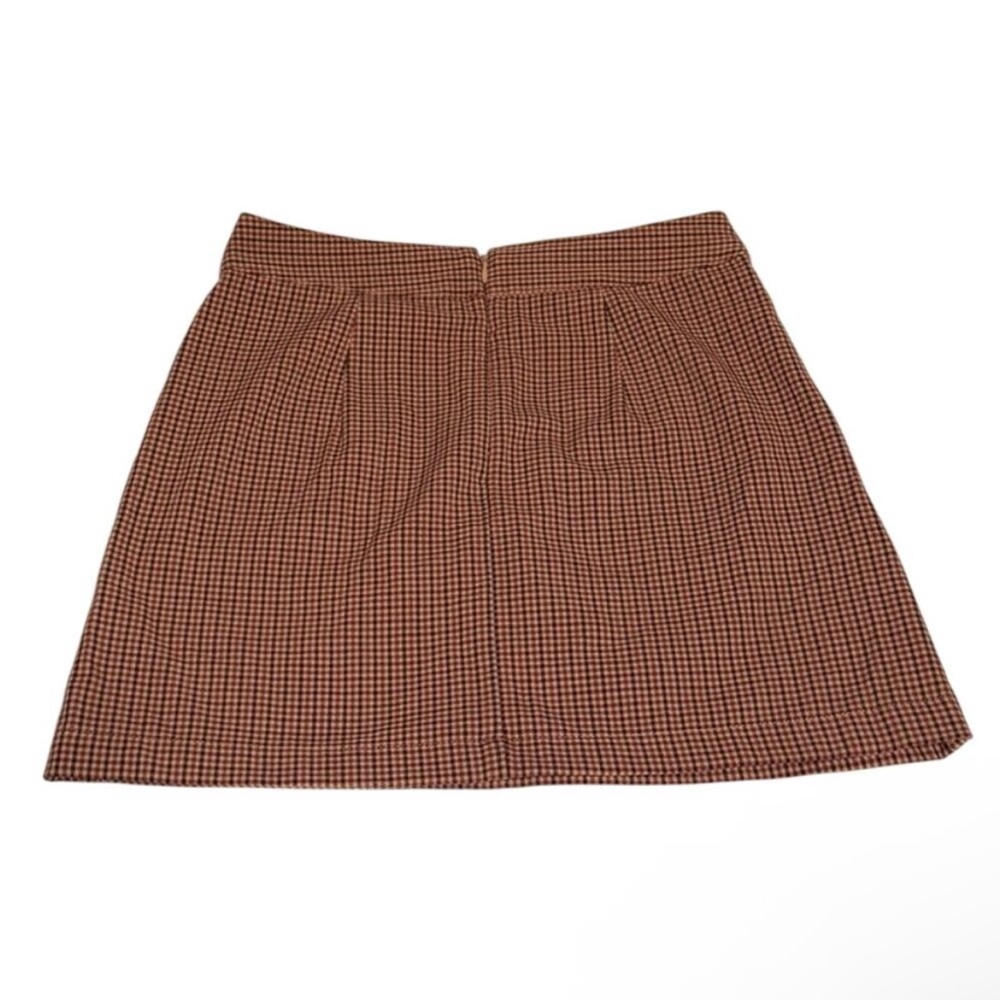 a new day | Brown Checkered Mini Skirt | Size XS - Picture 4 of 4